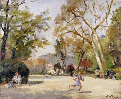 Niños en el Parque Monceau; Enfants au Parc Monceau de Paul Michel Dupuy