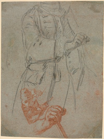 Studies of a Costume, Sleeve, and Hand de Paul Michel Hossard