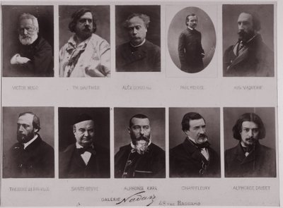 Diez retratos por Paul Nadar (foto en blanco y negro) de Paul Nadar