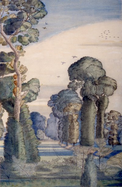 Un paisaje en Wood Lane de Paul Nash