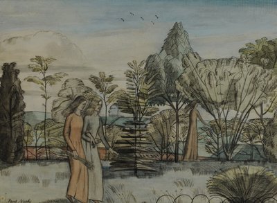 Bárbara en el jardín de Paul Nash