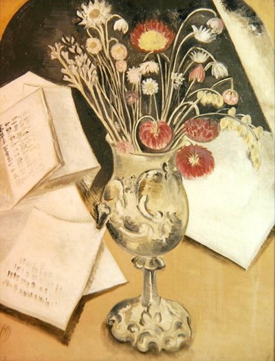Ramo de flores (óleo sobre lienzo) de Paul Nash