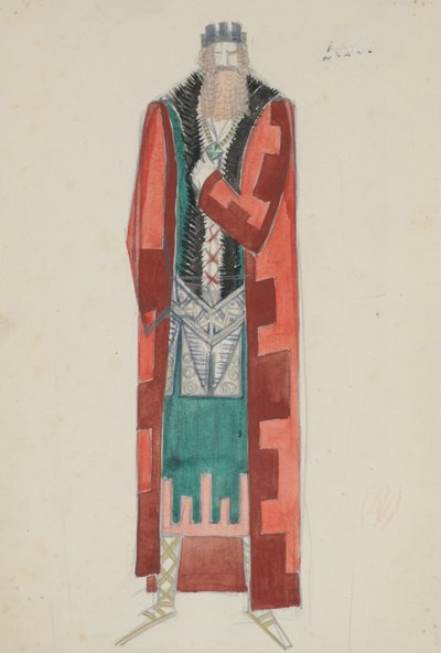 Diseño de vestuario para el Rey Lear de Paul Nash