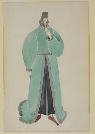 Diseño de vestuario para un personaje de El Rey Lear de Paul Nash