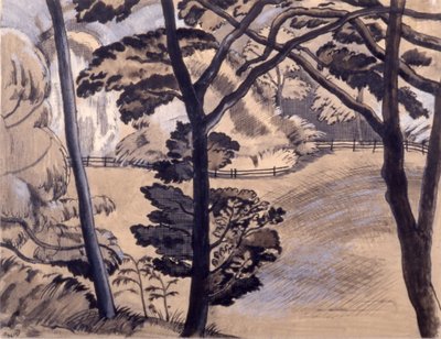 Al borde del bosque de Paul Nash