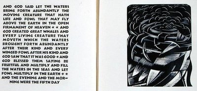 Peces, del "Libro del Génesis de Paul Nash