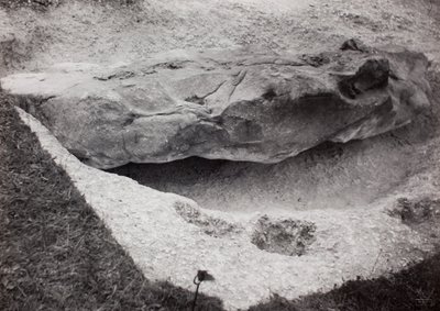 Roca empotrada en la hierba de Paul Nash
