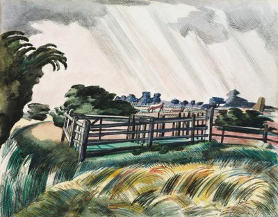 Redil, Romney Marsh de Paul Nash