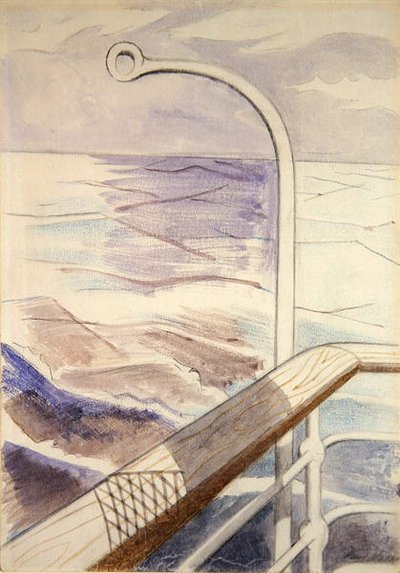 Shiprail (lápiz y acuarela sobre papel) de Paul Nash