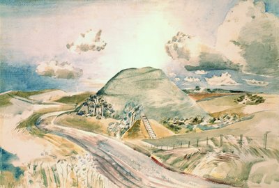 Silbury Hill (acuarela sobre papel) de Paul Nash