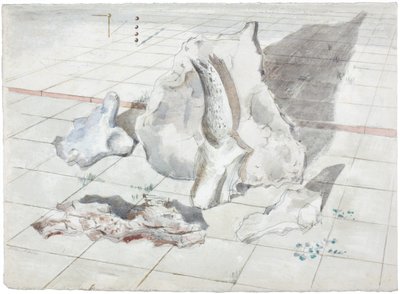Estudio para paisaje de objetos blanqueados de Paul Nash