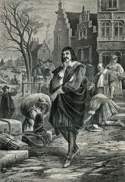 René Descartes en Ámsterdam de Paul Phillipoteaux
