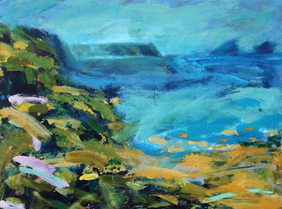 Landsend, 2021 (acrílico sobre tabla) de Paul Powis