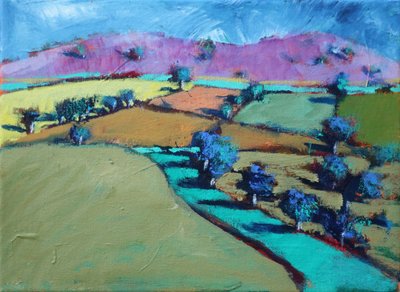 Swineyard Hill, 2021 (acrílico sobre lienzo) de Paul Powis