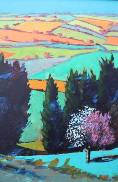Valle de Teme en flor (detalle) de Paul Powis