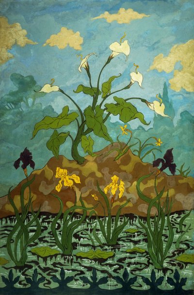 Lirios, Iris Púrpuras y Amarillos; Aromes, Iris Violets et Jaunes, 1899 de Paul Elie Ranson