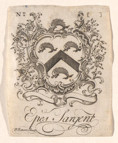 Placa de libro de Epes Sargent de Paul Revere