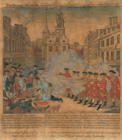 La masacre de Boston de Paul Revere, after Henry Pelham