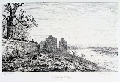 Batería de St Ouen, Sitio de París, 1870-1871 de Paul Roux