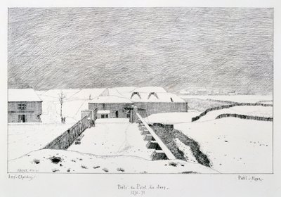Porte du Point du Jour, Sitio de París, 1870-1871 de Paul Roux