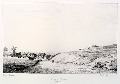 Poste de Charonne, Sitio de París, 1870-1871 de Paul Roux
