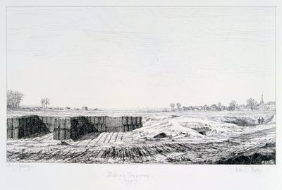 Batería prusiana, Sitio de París, 1870-1871 de Paul Roux