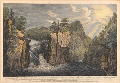 Vista de las cataratas del Passaic, o Second River, en la provincia de Nueva Jersey de Paul Sandby