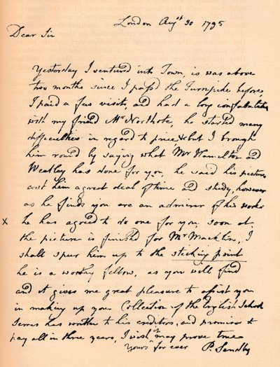 Una carta de Paul Sandby, 1795 1904 de Paul Sandby