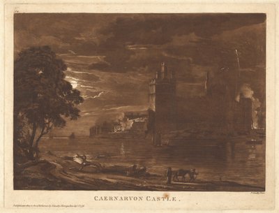 Castillo de Caernarvon (Noche) de Paul Sandby