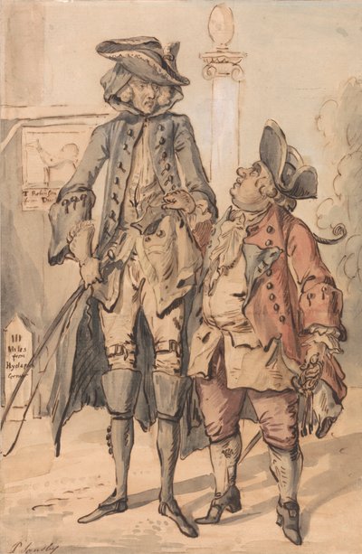Caricatura de George Bubb Dodington y Sir Thomas Robinson de Paul Sandby