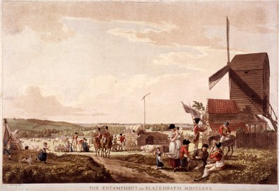 Campamento en Blackheath, Greenwich, Londres, 1780 de Paul Sandby