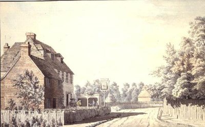 Figuras fuera de una taberna del pueblo de Paul Sandby