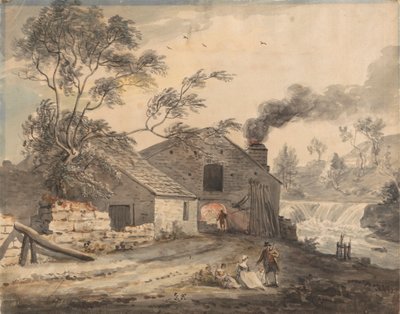 Forja de hierro en el río Kent, Westmorland de Paul Sandby