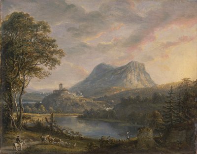 Paisaje con lago de Paul Sandby