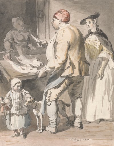 Londres llora: Un pescadero de Paul Sandby