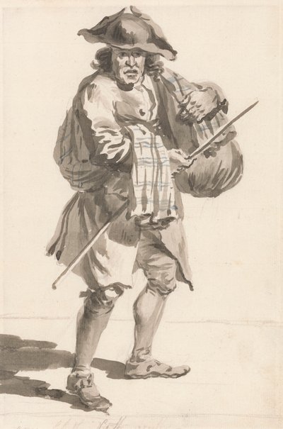 London Cries: Un hombre con un fardo, ropa vieja de Paul Sandby