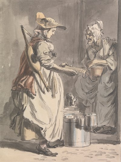 Londres llora: Una lechera de Paul Sandby