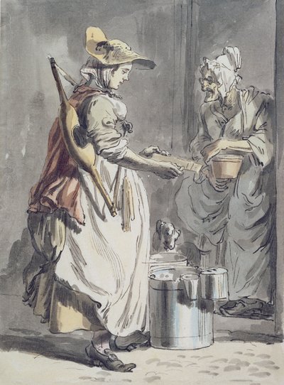Gritos de Londres: Una Lechera, c.1759 de Paul Sandby
