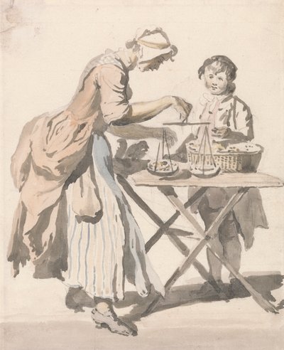 London Cries: "Cerezas de corazón negro..." de Paul Sandby