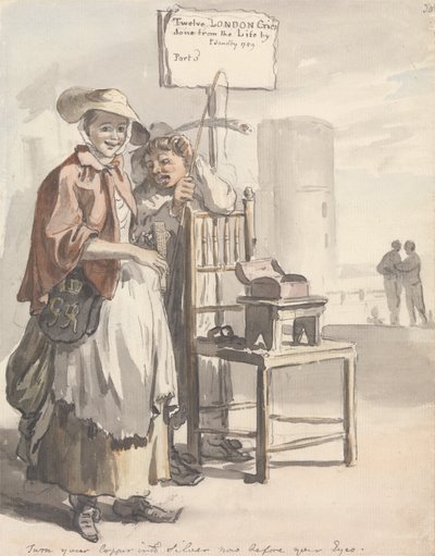 Gritos de Londres: "Convierte tu cobre en plata ahora ante tus ojos" (Diseño de la portada) de Paul Sandby