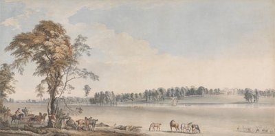 Vista noroeste de Wakefield Lodge en Whittlebury Forest, Northamptonshire de Paul Sandby
