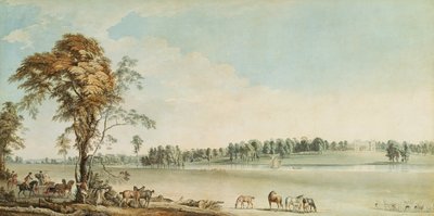 Vista noroeste de Wakefield Lodge en el bosque de Whittlebury, Northamptonshire de Paul Sandby