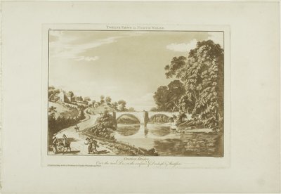Puente de Overton / Sobre el río Dee, en los confines de Denbigh y Flintshire de Paul Sandby