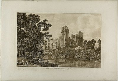 Parte del castillo de Warwick desde el sureste, lámina 4 de Paul Sandby