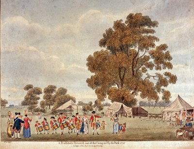 Prostituta expulsada del campamento en Hyde Park, 1780 de Paul Sandby