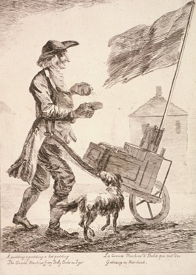 Vendedor de Pudín, Gritos de Londres, 1760 de Paul Sandby