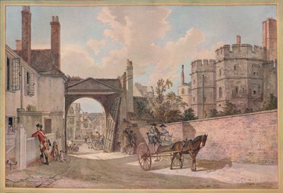 Puerta de la Reina Isabel, Castillo de Windsor, c1780 de Paul Sandby