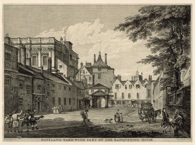 Scotland Yard con parte del Banqueting House de Paul Sandby