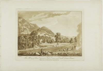 La Abadía de Llan Egnerst o Vale Crucis, y el Castillo Dinas Bran de Paul Sandby