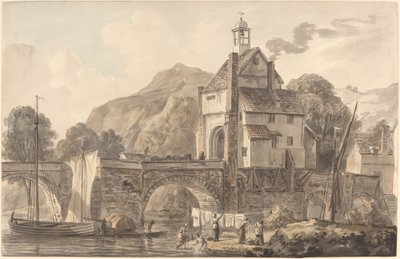 El puente en Bridgnorth en Shropshire de Paul Sandby